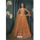 Orange Heavy Embroidery And Thread Worked Designer Lehenga Choli