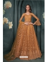 Orange Heavy Embroidery And Thread Worked Designer Lehenga Choli