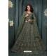 Mehendi Green Heavy Embroidery And Thread Worked Designer Lehenga Choli