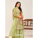 Pista Green Heavy Premium Chinon Designer Salwar Suit