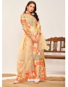 Beige Heavy Premium Chinon Designer Salwar Suit