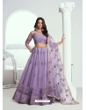 Lavender Butterfly Net Designer Lehenga Choli