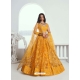 Yellow Butterfly Net Designer Lehenga Choli