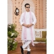 Off White Art Silk Kurta Pajama