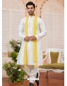 Cream Art Silk Kurta Pajama