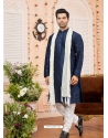 Blue Art Silk Kurta Pajama