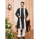 Black Art Silk Kurta Pajama