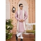 Dusty Pink Art Banarasi Silk Kurta Pajama