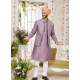 Stylish Designer Kurta Pajama With Jacket In Mauve