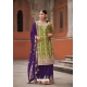 Green And Purple Heavy Designer Palazzo Salwar Suit