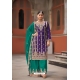 Purple And Mint Heavy Designer Palazzo Salwar Suit