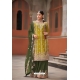 Mustard And Green Heavy Designer Palazzo Salwar Suit