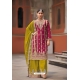 Rani Pink And Mustard Heavy Designer Palazzo Salwar Suit