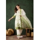 White And Green Trendy Designer Readymade Suit