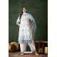 White And Blue Trendy Designer Readymade Suit