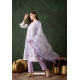 Stylish Lavender Organza Designer Readymade Suit