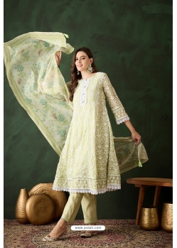 Green Organza Designer Readymade Suit