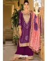 Purple Trendy Designer Readymade Palazzo Suit