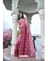 Pink Silk Designer Party Wear Saree