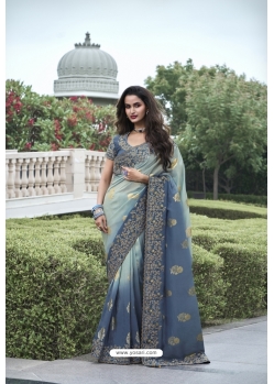 Multi Colour Silk Designer Party Wear Saree