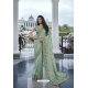 Aqua Mint Silk Designer Party Wear Saree