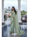 Aqua Mint Silk Designer Party Wear Saree