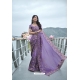 Lavender Silk Designer Party Wear Saree