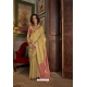 Mustard Tussar Silk Traditional Party Wear Saree