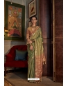 Mehendi Green Tussar Silk Traditional Party Wear Saree