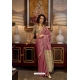 Mauve Tussar Silk Traditional Party Wear Saree