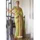 Pista Green Silk Party Wear Designer Saree