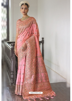 Pink Silk Party Wear Designer Saree