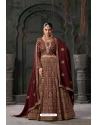 Maroon Premium Georgette Heavy Wedding Wear Designer Lehenga Choli