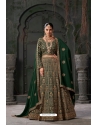 Bottle Green Premium Georgette Heavy Wedding Wear Designer Lehenga Choli