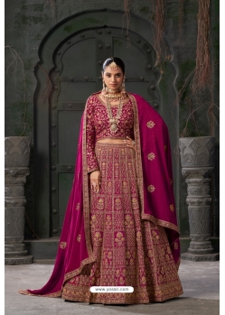 Rani Pink Premium Georgette Heavy Wedding Wear Designer Lehenga Choli