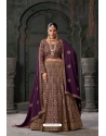 Wine Premium Georgette Heavy Wedding Wear Designer Lehenga Choli