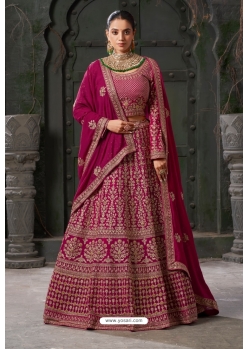 Heavy Rani Pink Wedding Wear Designer Lehenga Choli