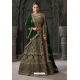 Heavy Bottle Green Wedding Wear Designer Lehenga Choli