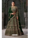 Heavy Bottle Green Wedding Wear Designer Lehenga Choli