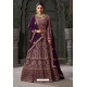 Heavy Wine Wedding Wear Designer Lehenga Choli