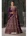 Heavy Wine Wedding Wear Designer Lehenga Choli