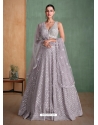 Pretty Grey Heavy Premium Real Georgette Designer Lehenga Choli