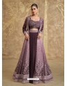 Latest Deep Wine Full Embroidered Designer Lehenga Choli With Jacket