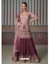 Pink And Old Rose Heavy Emroidered Designer Palazzo Suit