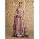 Trendy Old Rose Designer Heavy Embroidered Front Cut Indo Western