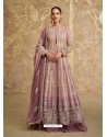 Trendy Old Rose Designer Heavy Embroidered Front Cut Indo Western