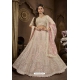 Peach Premium Net Heavy Bridal Lehenga Choli