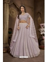 Lavender Premium Net Heavy Bridal Lehenga Choli