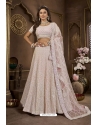 Baby Pink Premium Net Heavy Bridal Lehenga Choli