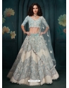 Firozi Georgette Heavy Work Designer Lehenga Choli